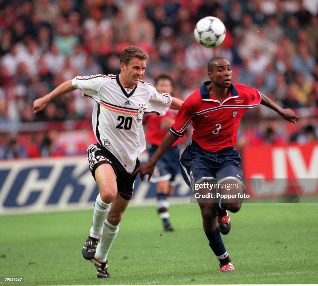 June 1998 World Cup Finals Paris, France, 15th JUNE 1998, Germany 2 v USA 0 ...
