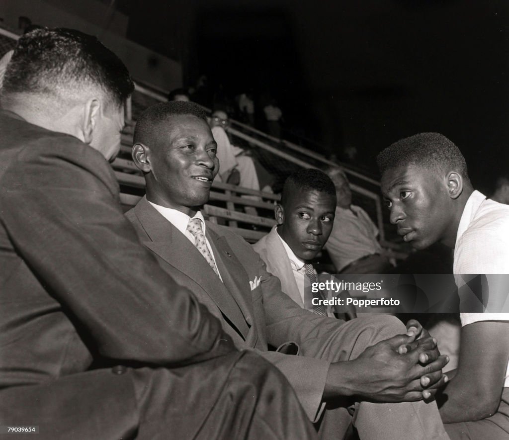 Brazilian Footballer Pele And His Father