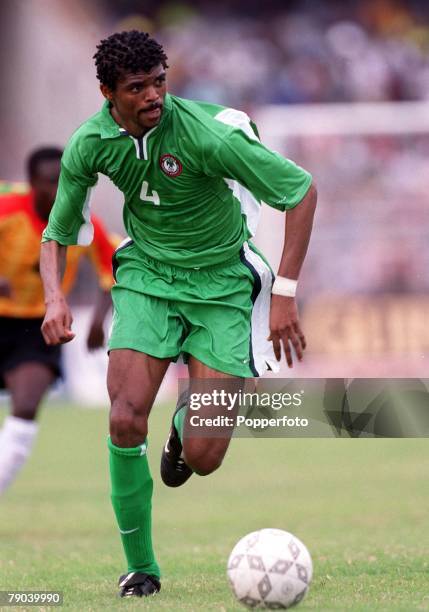 Football, 2002 World Cup Qualifier, Accra, African Second Round, Group B, 11th March 2001, Ghana 0 v Nigeria 0, Nigeria's Nwankwo Kanu on the ball