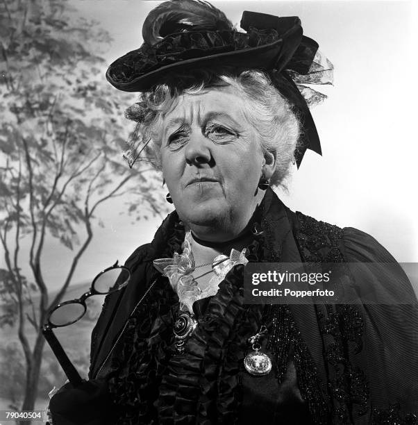 England British actress Margaret Rutherford is pictured in a scene from the film "The Magic Box"