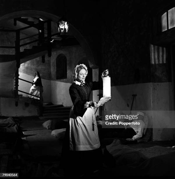 England Scenes from the film "Lady with the Lamp" starring British actress Anna Neagle
