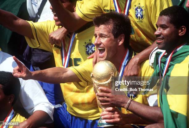 World Cup Final, Pasadena, USA, 17th July Brazil 0 v Italy 0, , Brazilian captain Dunga celebrates with the trophy