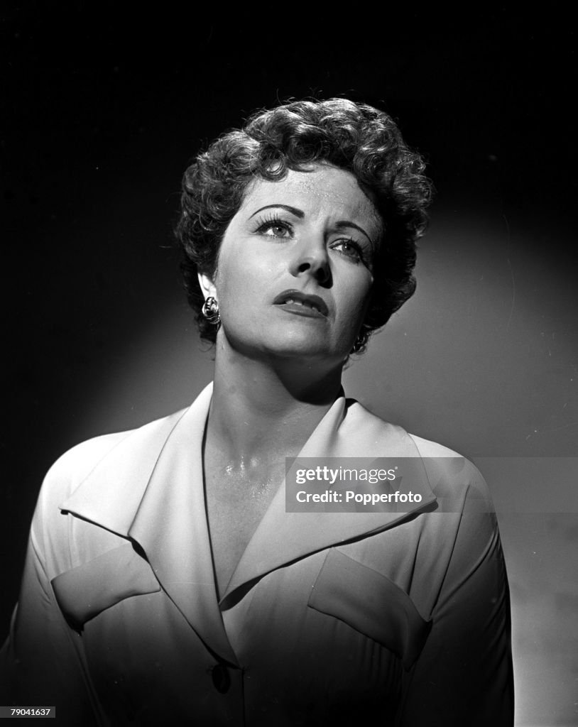 England. 1950. A portrait of India born British actress Margaret Lockwood making the film "Highly Dangerous".