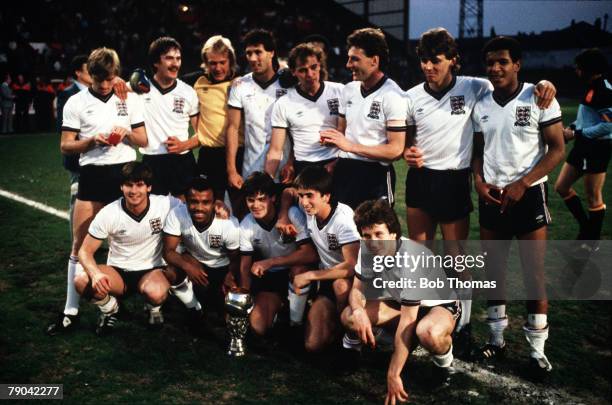 Sport, Football, European Under-21 Championship Final, Second Leg, Bramhall Lane, Sheffield, 24th May 1984, England 2 v Spain 0 , The victorious...