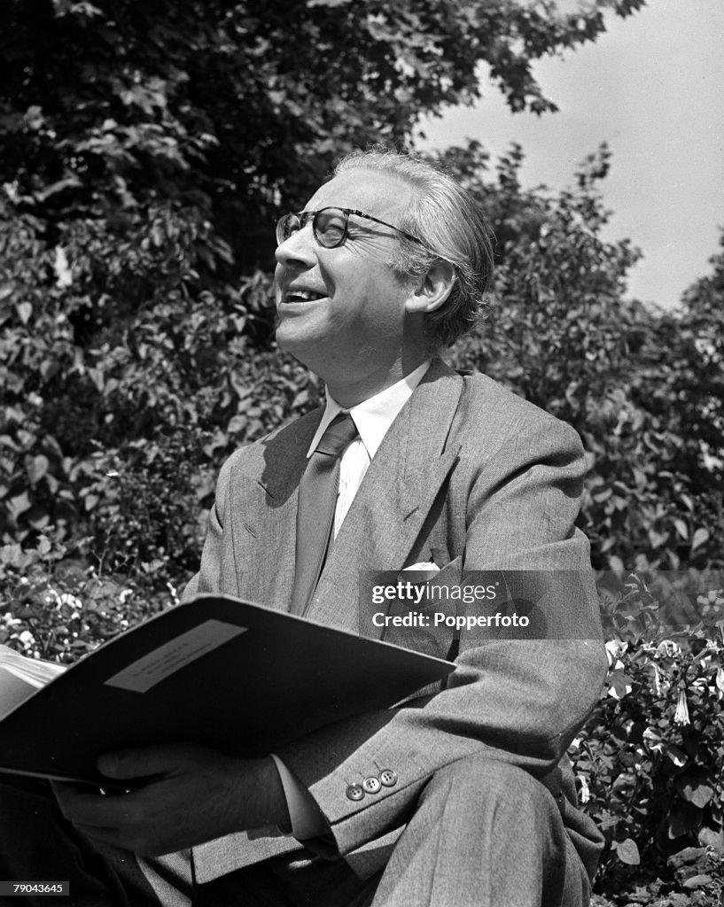 1947. London. A portrait of Sir Alexander Korda, the Film Chief director, during his visit to postwar Britain.