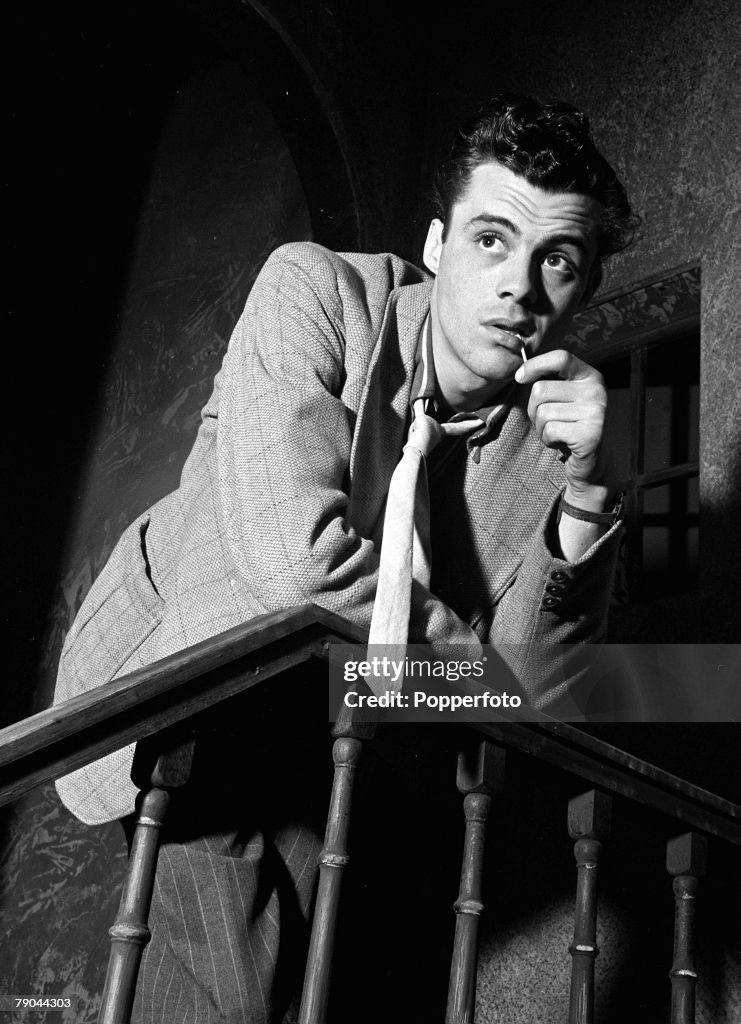 28th May 1947. A picture of British actor Dirk Bogarde, who plays the spiv in the film "Power Without Glory".