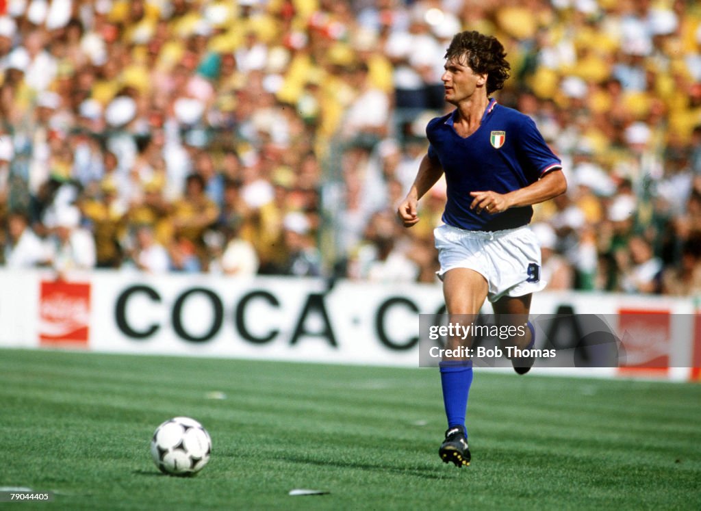 1982 World Cup Finals. Second Phase. Barcelona, Spain. 5th July, 1982. Italy 3 v Brazil 2. Italy's Giancarlo Antognoni.
