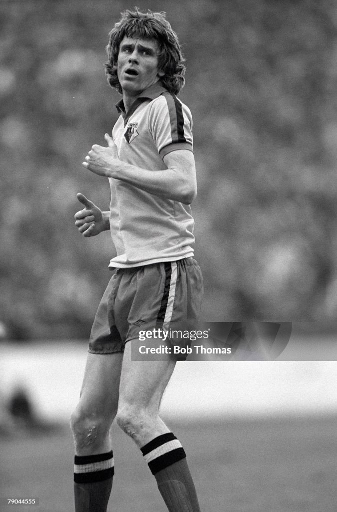 Football. FA Cup 4th Round. Watford, England. 23rd January 1982. Watford 2 v West Ham United 0. Watford's Ross Jenkins.