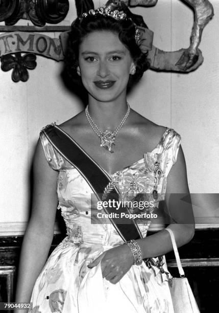 Royalty, Caribbean Tour Princess Margaret at the garden party in the grounds of Government House at St, Kitts