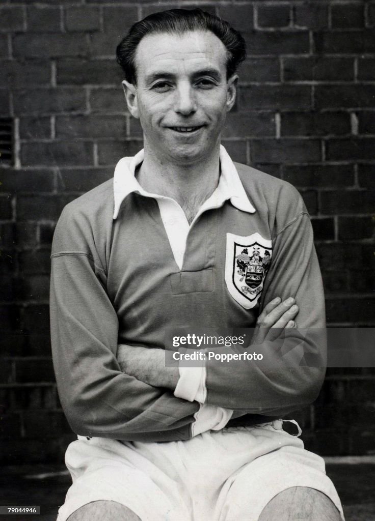 Football. 1951. A portrait of Stanley Matthews of Blackpool and England.