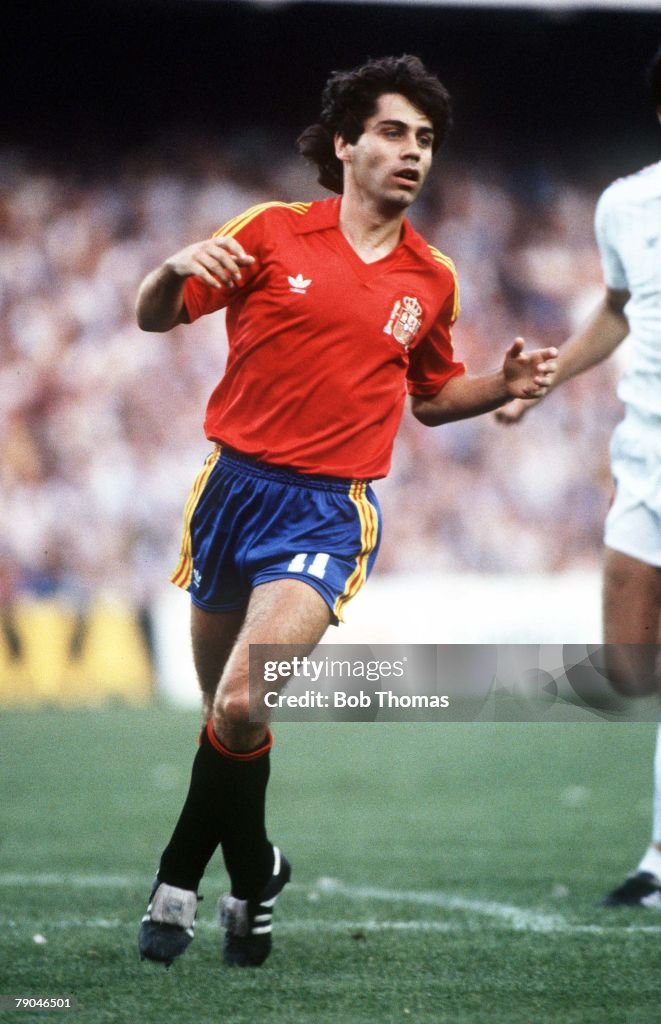 1982 World Cup Finals. Valencia, Spain. 20th June, 1982. Spain 2 v Yugoslavia 1. Spain's Roberto Lopez Ufarte.