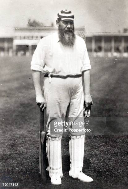 Sport, Cricket, Circa 1900, A picture of the famous cricketer WG Grace who played for Gloucestershire and England