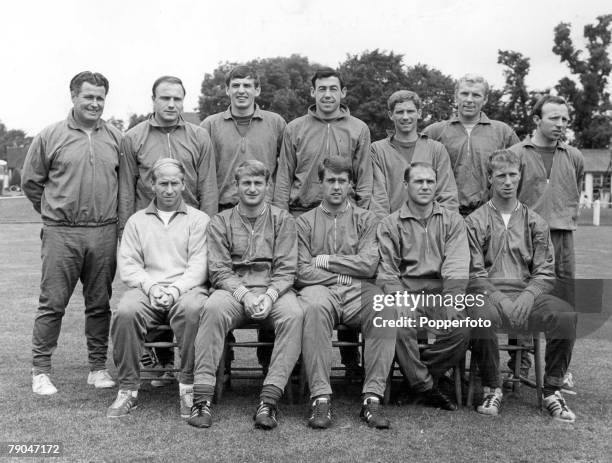 World Cup Final Wembley, England, 30th July, 1966 England 4 v West Germany 2, The England team that won the World Cup, Back Row L-R: Harold...