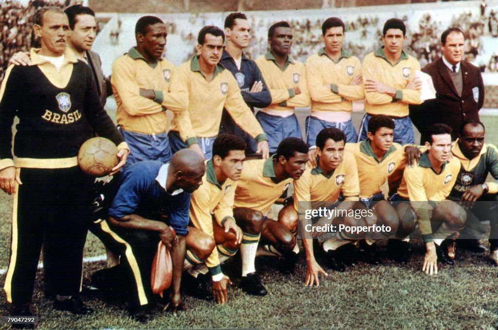 World Cup Final, 1962, Santiago, Chile. 17th June, 1962. Brazil (3) v Czechoslovakia (1). World Champions, 1962- Brazil.