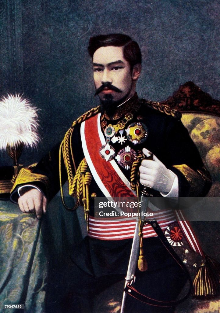 Royalty. 19th Century. A portrait of his imperial Majesty Mutsuhito, the Emperor of Japan.