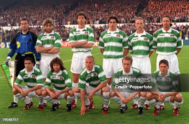 Football, UEFA Cup Winners Cup Final, Brussels, Belgium, 8th May 1996, Paris St Germain 1 v Rapid Vienna 0, The Rapid Vienna team line-up together...