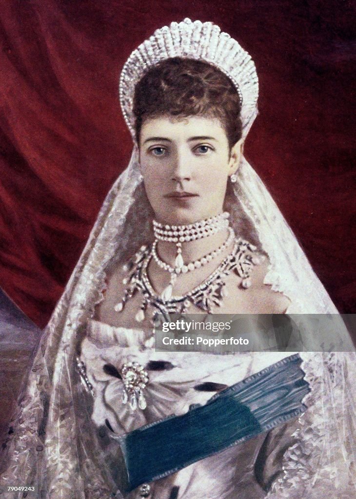 Royalty. 19th Century. A portrait of her Imperial Majesty Maria Sophia Frederica Dagmar (afterwards changed to Marie Feodorovna) the Dowager Empress of Russia.