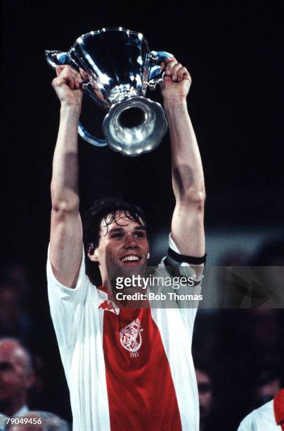 Football, UEFA Cup Winners Cup Final, Athens, Greece, 15th May 1987, Ajax Amsterdam 1 v Lokomotiv Leipzig 0, Ajax captain, and winning goalscorer,...