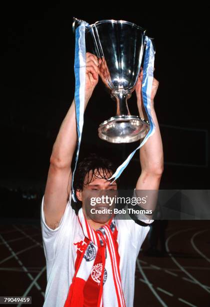 Football, UEFA Cup Winners Cup Final, Athens, Greece, 15th May 1987, Ajax Amsterdam 1 v Lokomotiv Leipzig 0, Ajax captain, and winning goalscorer,...