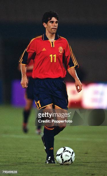Football, 2002 World Cup Qualifier, Group 7, 6th June 2001, Tel Aviv, Israel 1 v Spain 1, Spain's Juan Carlos Valeron