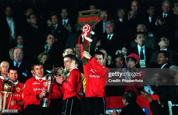 Sport, Football, Tokyo, Japan, 30th, November 1999, Toyota Intercontinental Cup, Manchester United 1 v Palmeiras 0, Manchester United, 1999 winners...