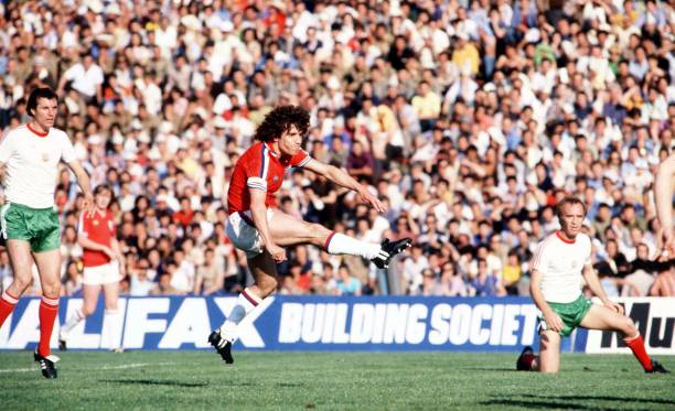 Football, 6th June 1979, Sofia, Bulgaria, European Championship Qualifier, Bulgaria 0 v England 3, Kevin Keegan scores the first goal for England...