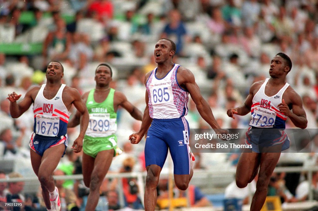 Linford Christie Wins Gold At XXV Summer Olympics