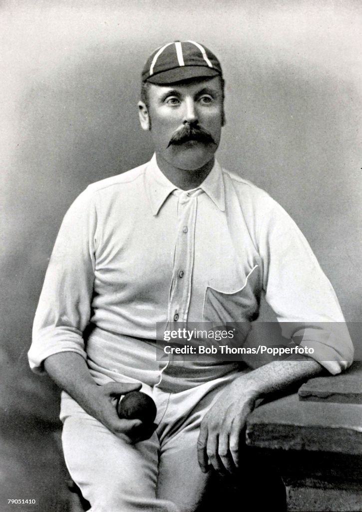 Sport. Cricket. Circa 1895. John Thomas Rawlin, Yorkshire (1880-1885), Middlesex (1889-1909) and the Vernon tour to Australia (1887-1888).