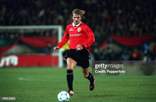 Sport, Football, Tokyo, Japan, 30th, November 1999, Toyota Intercontinental Cup, Manchester United 1 v Palmeiras 0, David Beckham/Manchester United