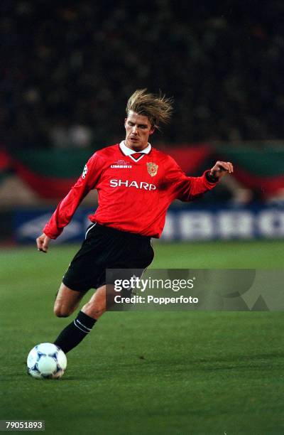 Sport, Football, Tokyo, Japan, 30th, November 1999, Toyota Intercontinental Cup, Manchester United 1 v Palmeiras 0, David Beckham/Manchester United