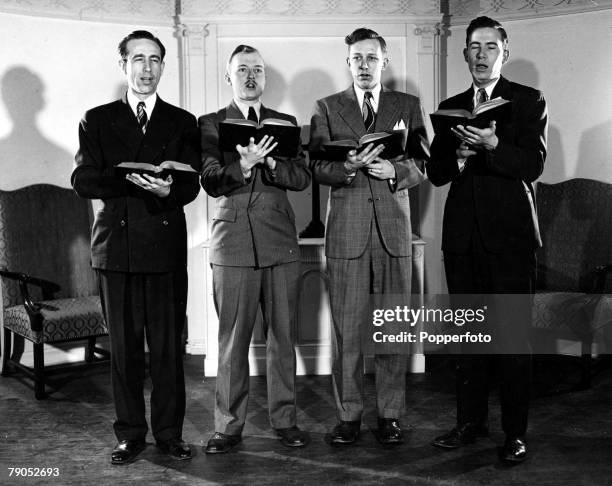 Classic Collection, Page 96 New Jersey, USA, Students singing in a male quartet at New Brunswick Seminary