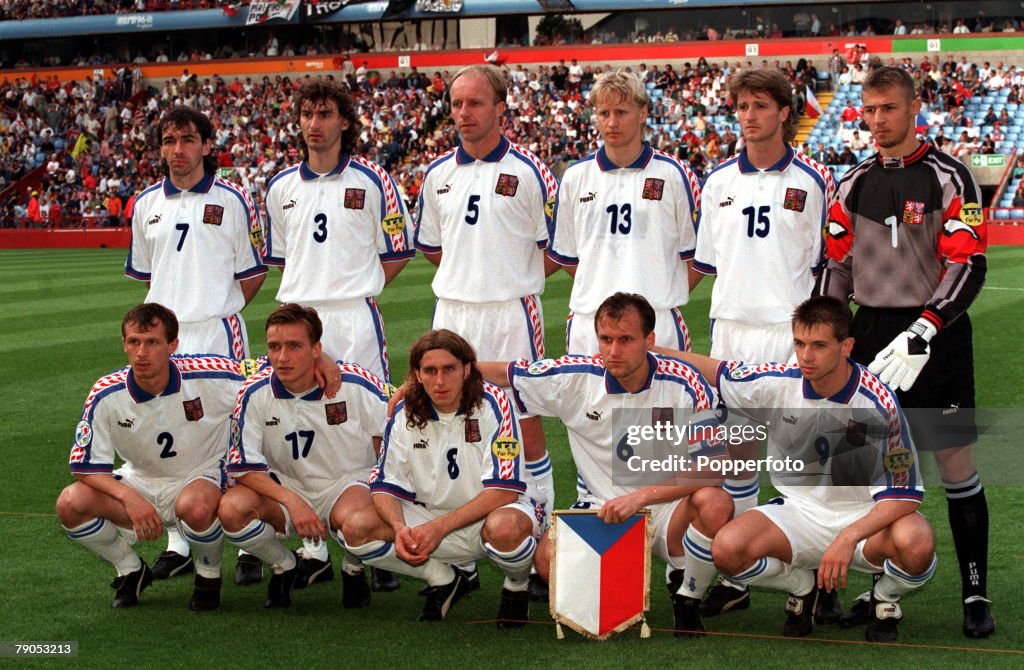 Sport, Football, European Championships, 23rd. June, 1996. Portugal 0 v 1 Czech. Republic. (Villa Park). Czech. Republic Team Group.