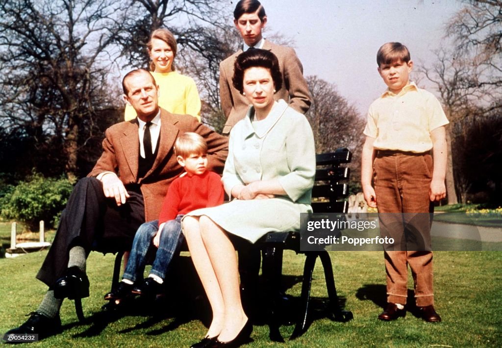 1968. H.M. Queen Elizabeth II & Prince Philip with Princess Anne, Prince Charles, Prince Andrew & Prince Edward.