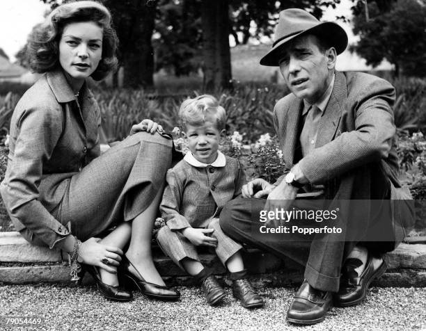 Volume 2, Page 104, Picture 4, 7th September 1951, US married couple, actor and actress Lauren Bacall and Humphrey Bogart with their son Steve