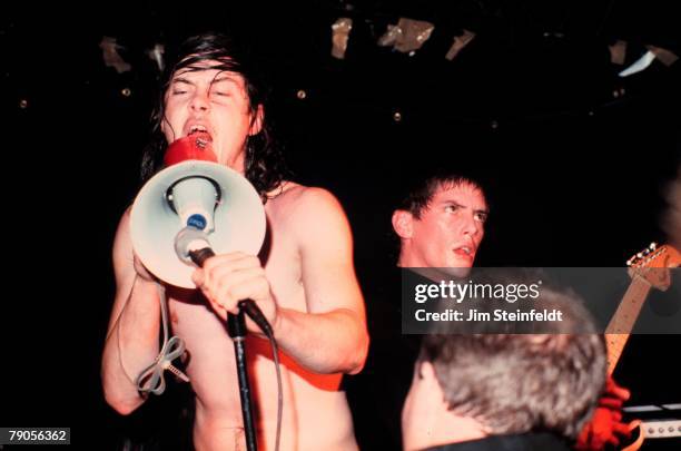 The Butthole Surfers Gibby Haynes, Paul Leary perform at First Avenue Niteclub in Minneapolis, Minnesoata in 1985.