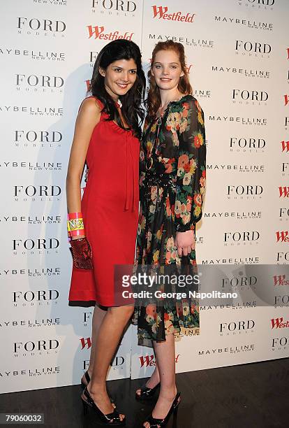 Ford Models Supermodel of the World contest winners Nicole Faveron Vasquez from Peru and Alexina Graham from the United Kingdom on January 16, 2008...
