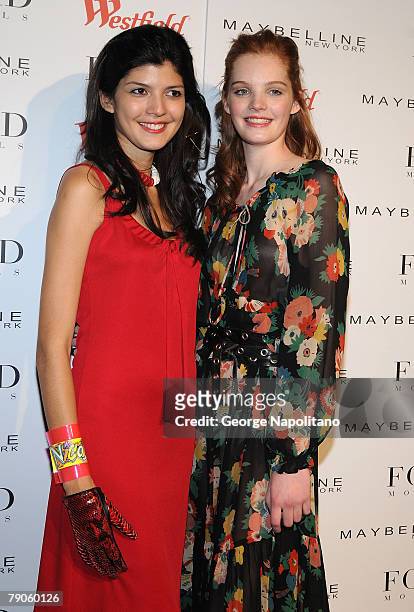 Ford Models Supermodel of the World contest winners Nicole Faveron Vasquez from Peru and Alexina Graham from the United Kingdom on January 16, 2008...