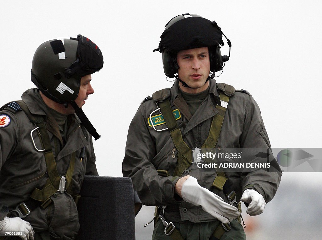 Prince William (R) and instructor Squadr