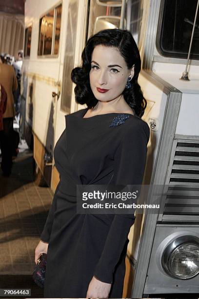 Dita Von Teese at the Premiere Screening of AMC's New Drama " Breaking Bad" on January 15, 2008 at Sony Pictures Studios in Culver City, CA.