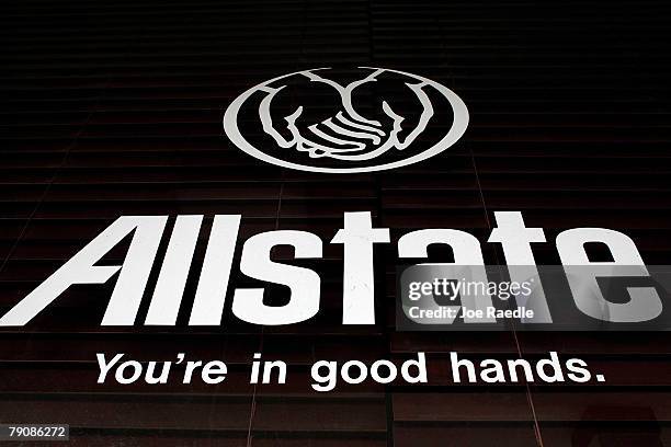 An Allstate insurance company sign is seen outside one of its stores January 17, 2008 in Miami, Florida. Florida regulators are suspending Allstate's...