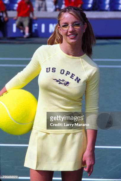 Pop Singer Britney Spears poses at US Open Kids Day in Authur Ash Stadium August 27, 1999 in Flushing NY.