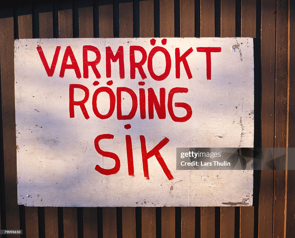 A sign for smoked fish.