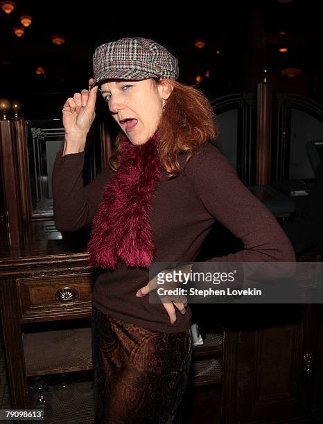 Actress Victoria Clark attends the after-party for the opening night of "November" at Bond 45 on January 17, 2008 in New York City.
