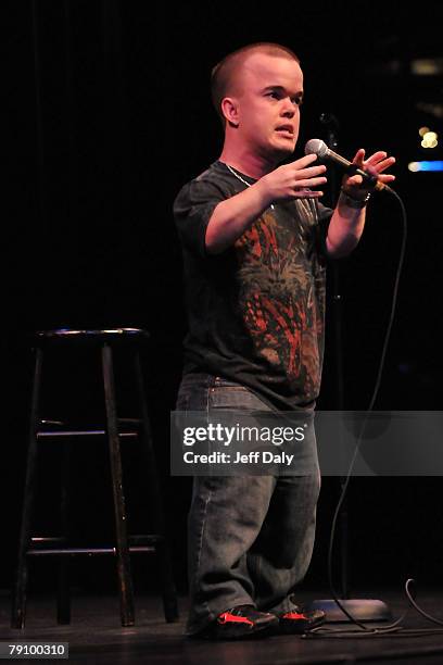 Comedian Brad Williams performs at The Colony Theater on Thursday January 17, 2008 during the South Beach Comedy Festival in Miami Beach, Florida.