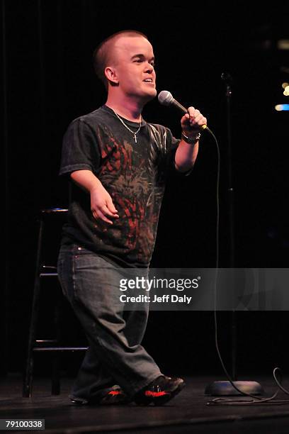 Comedian Brad Williams performs at The Colony Theater on Thursday January 17, 2008 during the South Beach Comedy Festival in Miami Beach, Florida.
