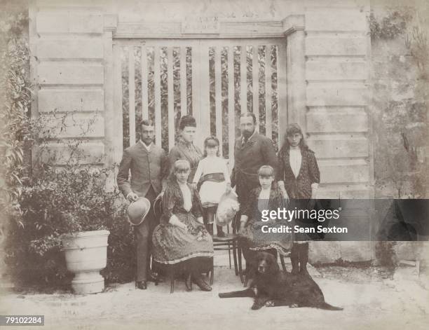 Prince Alfred, Duke of Edinburgh with his wife Marie and their four daughters, Marie , Victoria Melita , Alexandra and Beatrice at the Palace of St...