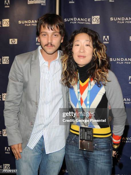 Actor Diego Luna and actress Sandra Oh attend the Jurors Press Conference during the 2008 Sundance Film Festival at the Sundance House on January 18,...