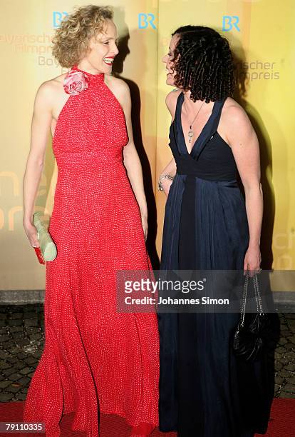 Maria Schrader and Juliane Koehler attend the Bavarian Film Awards at the Prinzregententheater on January 18, 2008 in Munich, Germany.