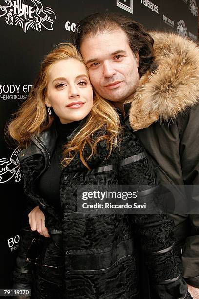 Actress Brittany Murphy and Screenwriter Simon Monjack attend Rock the Vote at the House of Hype Daytime Hospitality Lounge on January 18, 2008 in...