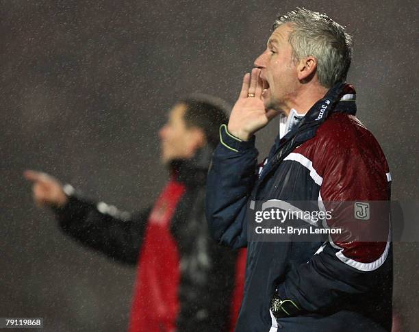 Charlton Athletic Manager Alan Pardew looks on during the Coca-Cola Championship match between Watford and Charlton Athletic at Vicarage Road on...